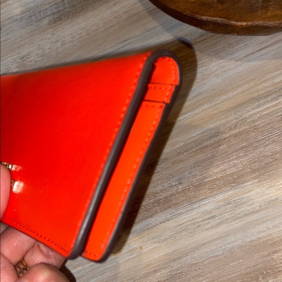 kate spade orange Women's leather slim bifold wallet - Picture 10 of 11